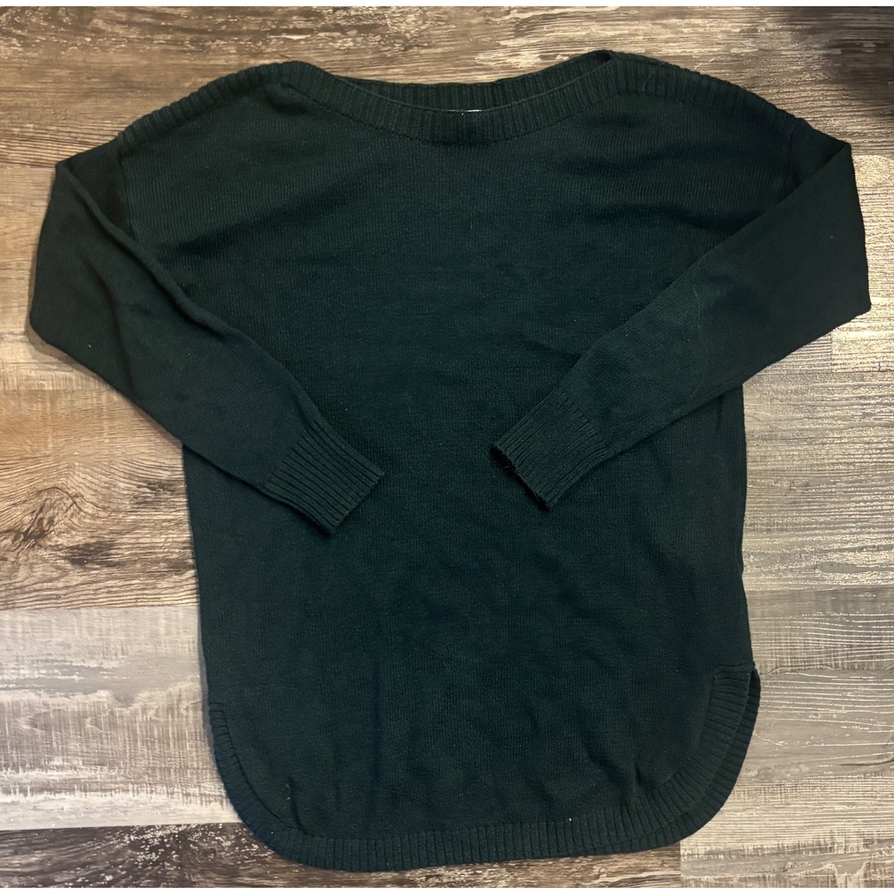Old Navy Womens Boat Neck Curved Hem Knit Sweater Bundle Green Grey Small 2 Pack